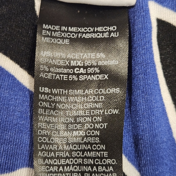 Chico's Travelers SZ 2/L/12 Pull On Wide Leg Stretch Crop Pants Abstract Print - Picture 5 of 11